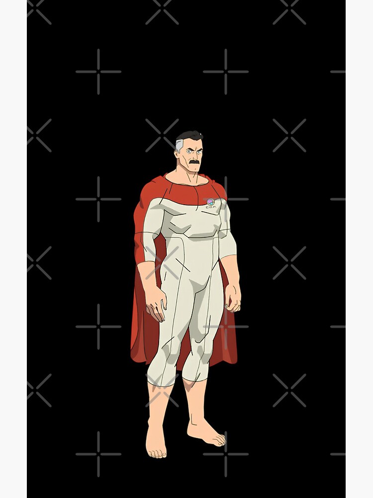 Omniman Black Background Shower Curtain - Image 2