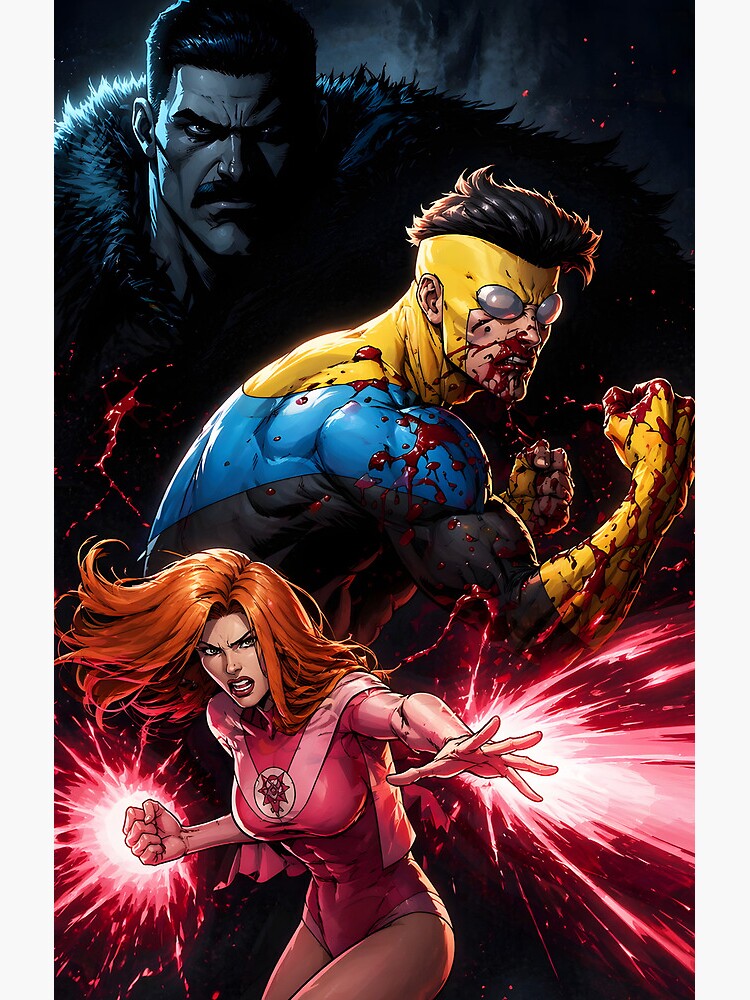 Invincible And Atom Eve Fire Shower Curtain - Image 2