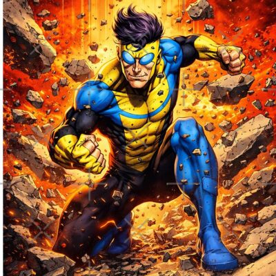 Alternative view of Invincible Explosion Power Hero Punch Art Tote Bag