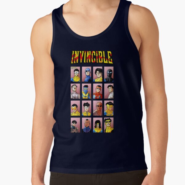 Invincible Superhero Characters Tank Top - Image 5
