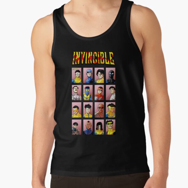 Invincible Superhero Characters Tank Top