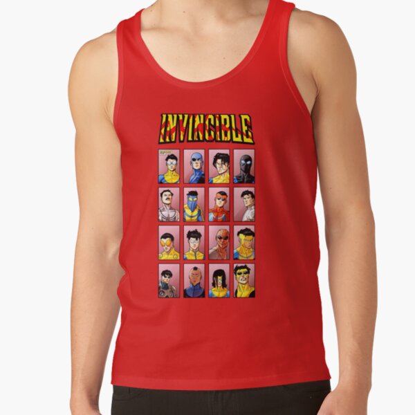 Invincible Superhero Characters Tank Top - Image 4