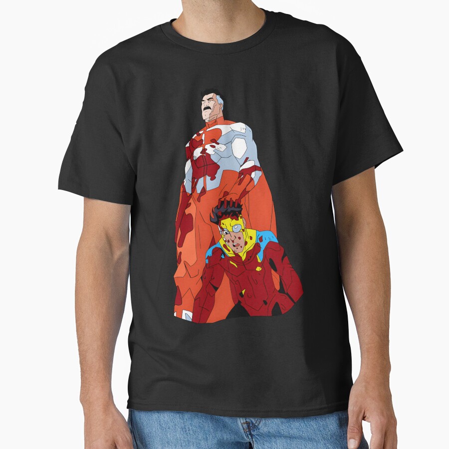 Superhero Father Vintage Son Cartoon Parody Comic T-shirt