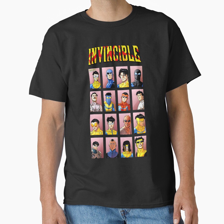 Invincible Superhero Characters T-shirt