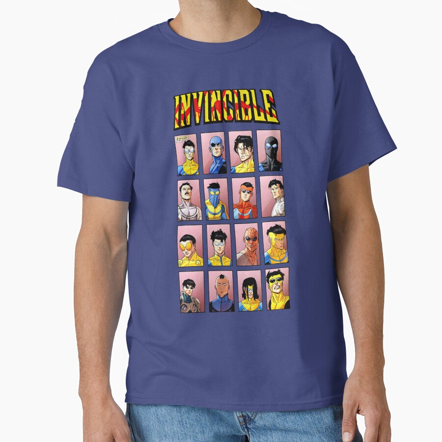 Invincible Superhero Characters T-shirt - Image 4