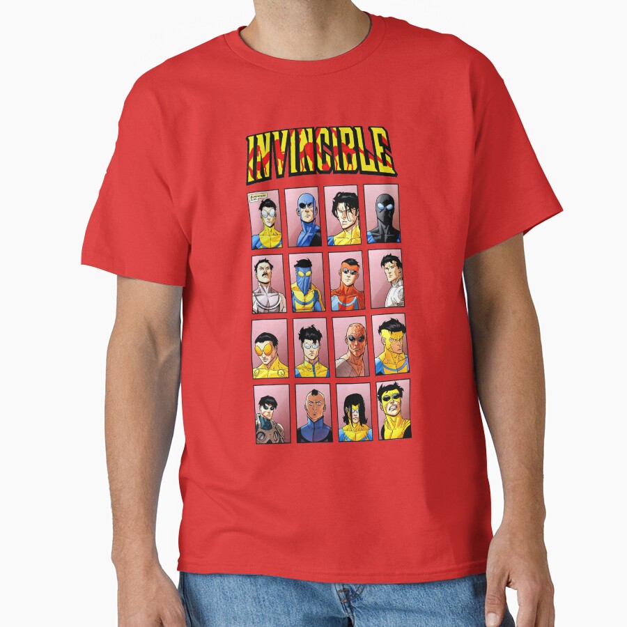 Invincible Superhero Characters T-shirt - Image 5