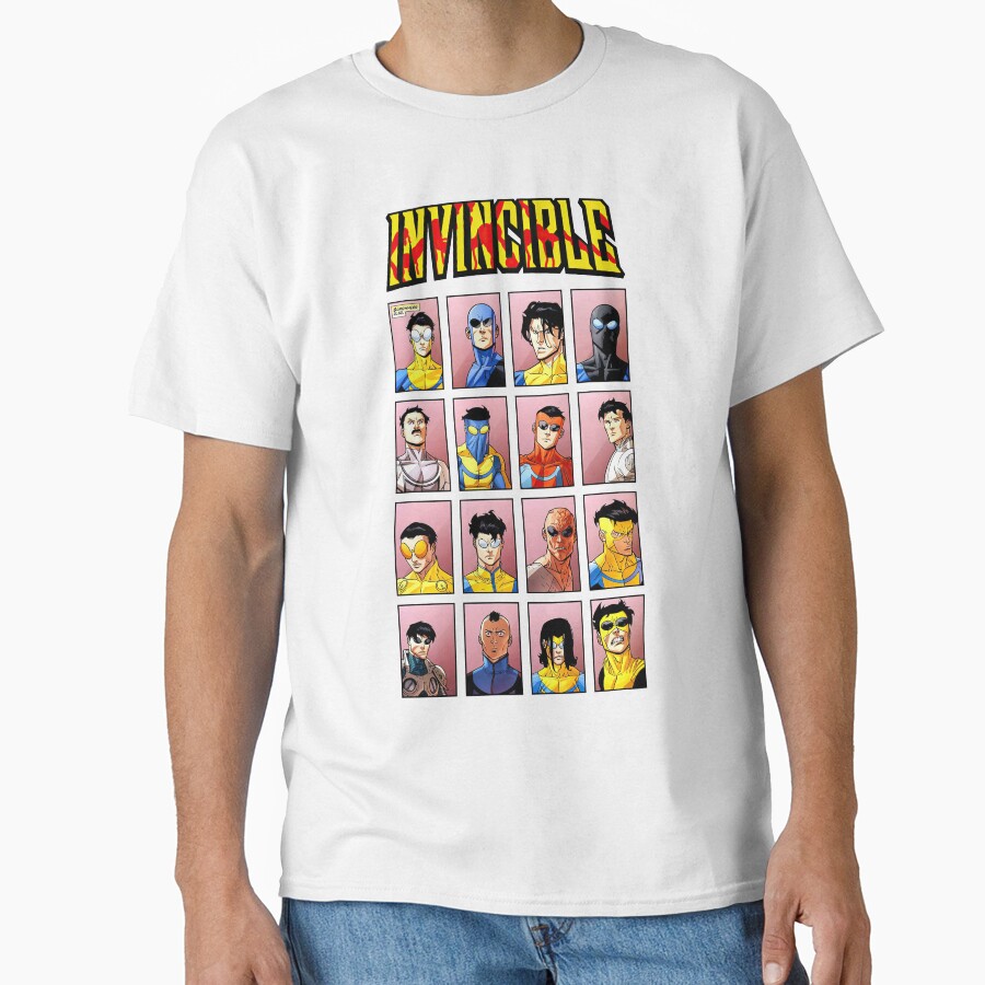 Invincible Superhero Characters T-shirt - Image 2