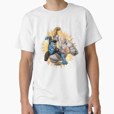 Invincible Vs Conquest Comic Book Fight Design T-shirt