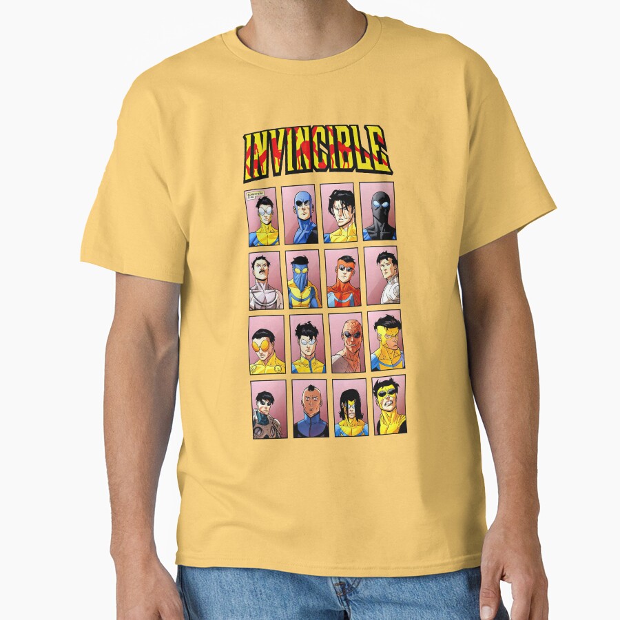 Invincible Superhero Characters T-shirt - Image 6