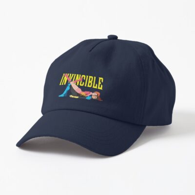 Invincible And Atom Eve Yellow Text Hat