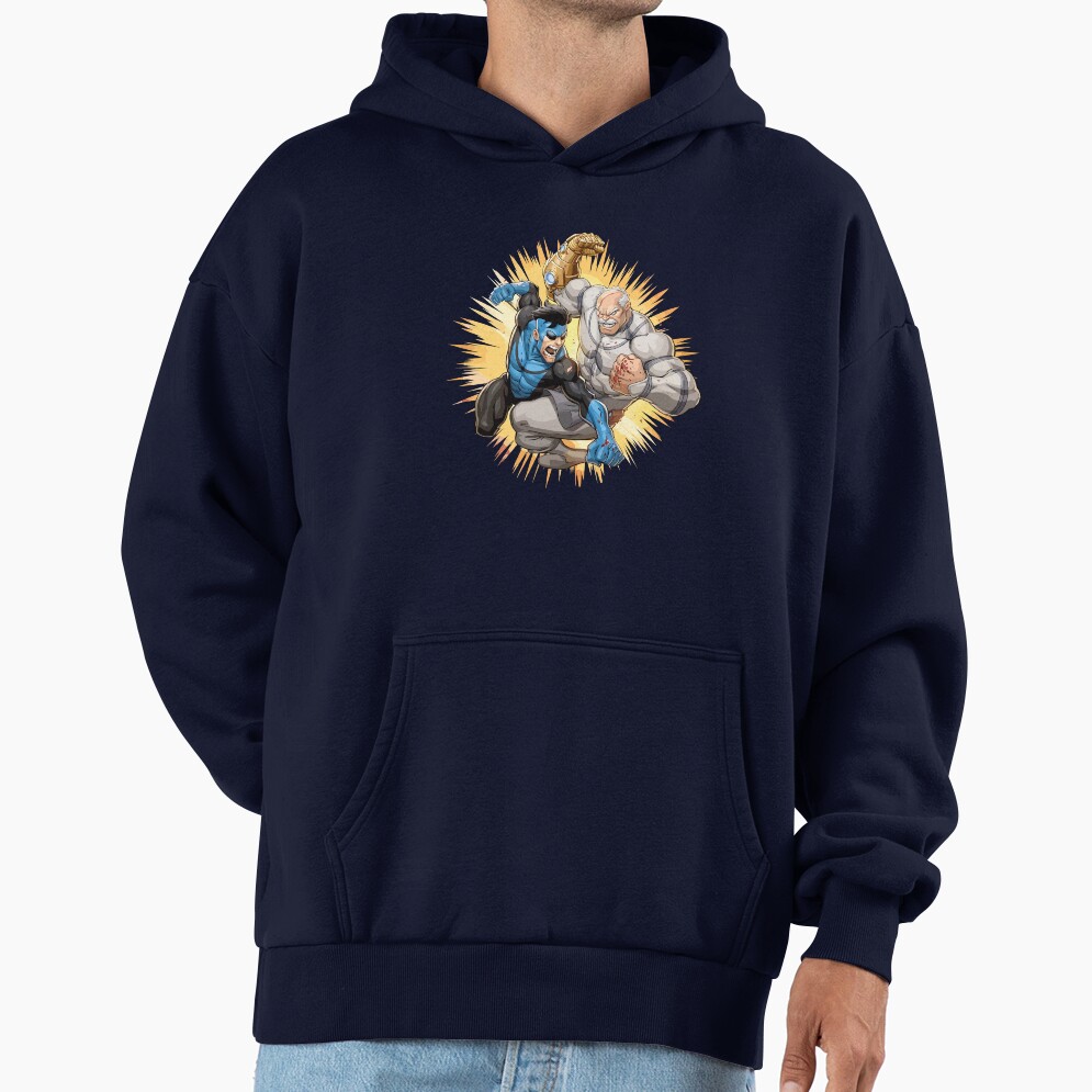 Invincible Vs Conquest Comic Book Fight Design Hoodie - Image 5