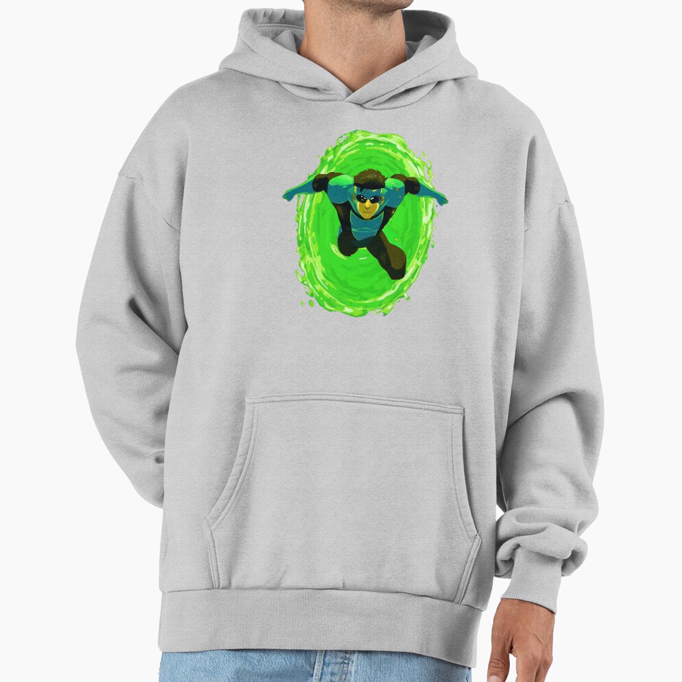 Invincible Green Design Hoodie - Image 4