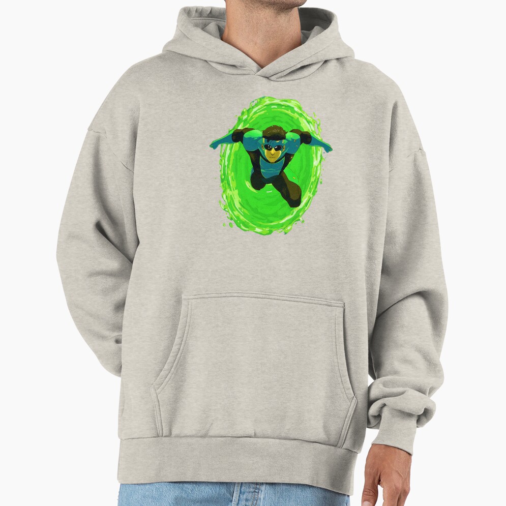 Invincible Green Design Hoodie - Image 3