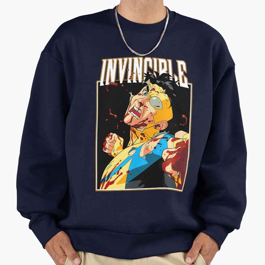 Invincible Battle Damaged Mark Sweatshirt - Image 5