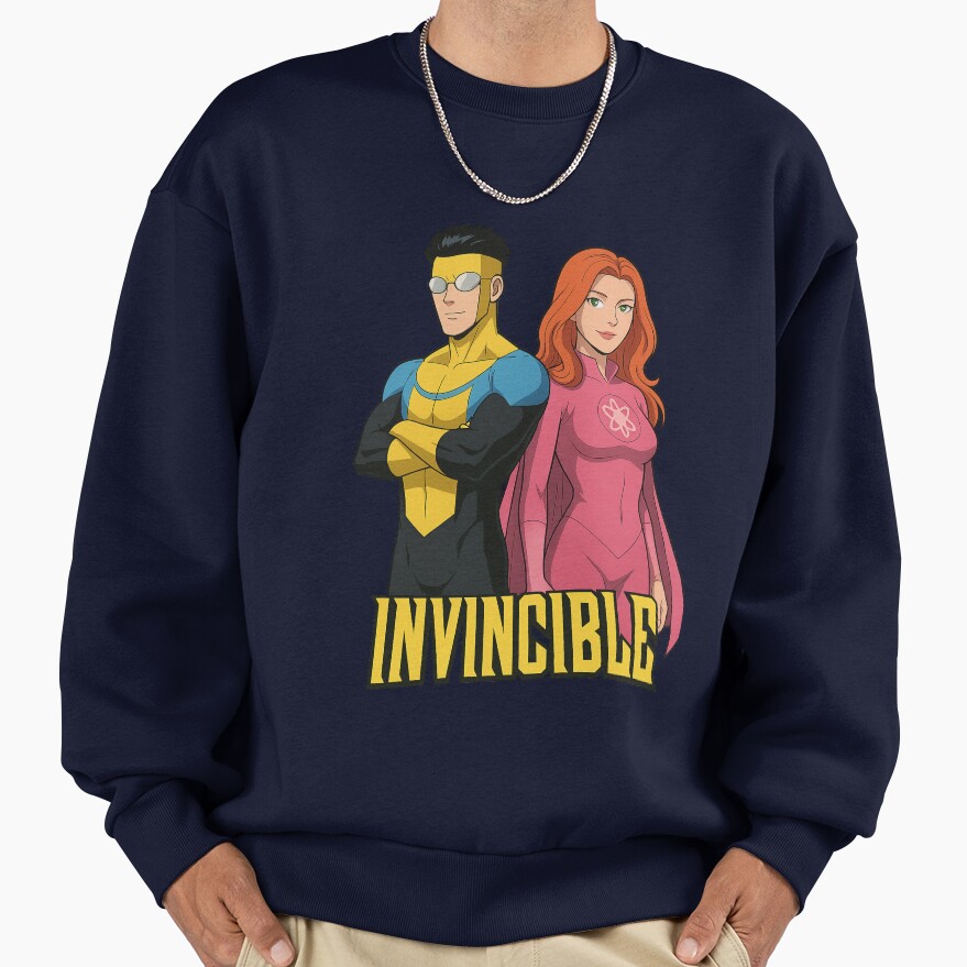 Invincible And Atom Eve Dynamic Comic Duo Artwork Sweatshirt - Image 5