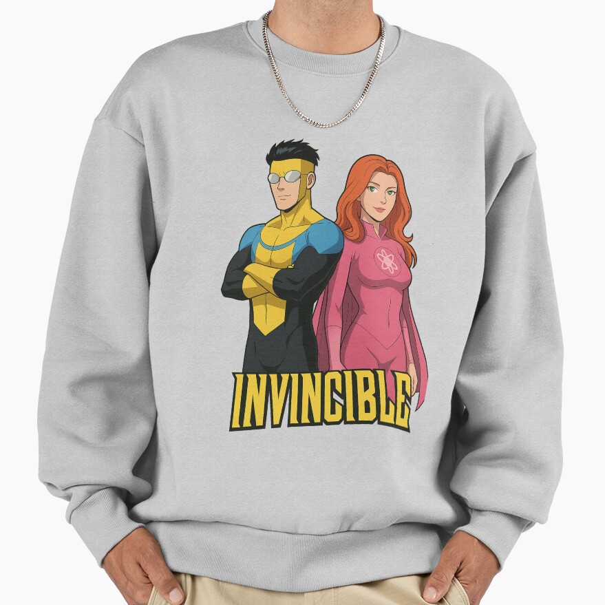 Invincible And Atom Eve Dynamic Comic Duo Artwork Sweatshirt - Image 4