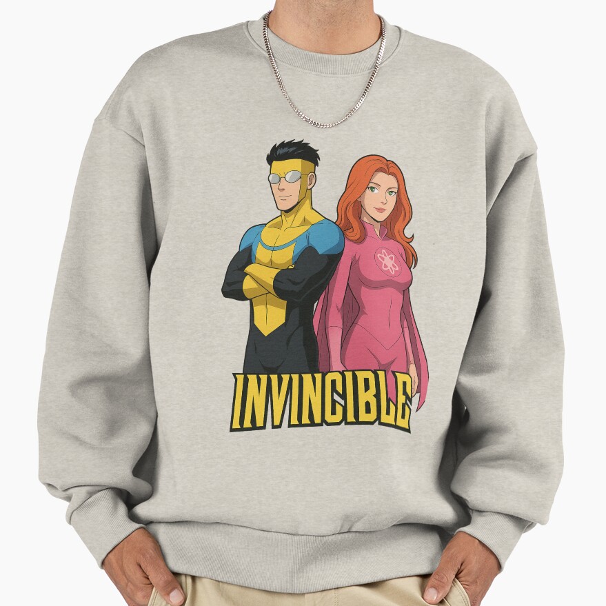Invincible And Atom Eve Dynamic Comic Duo Artwork Sweatshirt - Image 3