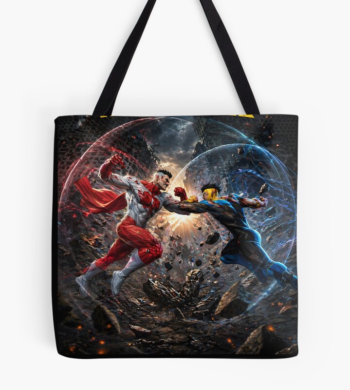 Invincible And Omniman Fire Tote Bag