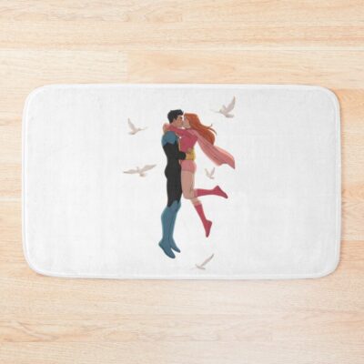 Invincible And Atom Eve Kiss Bath Mat