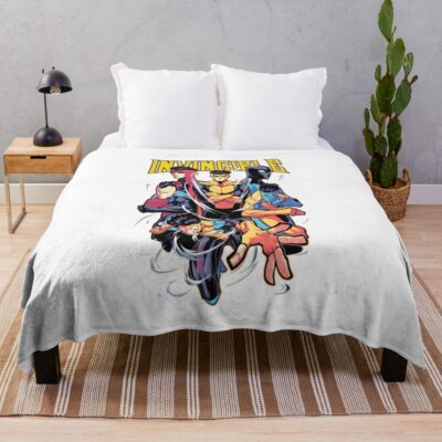 Invincible Comic Book Character Design Throw Blanket