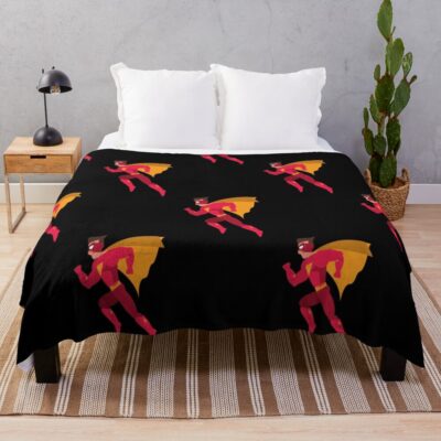 Invincible Super Hero Spider Man Art Design Throw Blanket