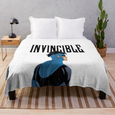 Invincible Black Text Throw Blanket
