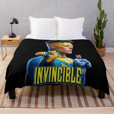 Invincible And Omniman Profile Throw Blanket
