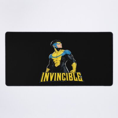 Invincible Yellow Text Mouse Pad