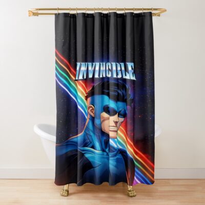 Invincible Rainbow Light Shower Curtain