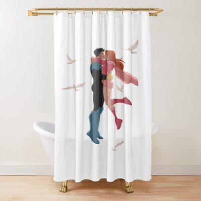 Invincible Kiss Atom Eve Shower Curtain
