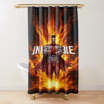 Omniman Fire Shower Curtain