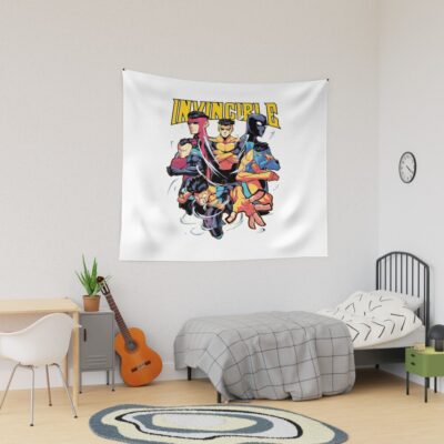 Invincible Comic Book Character Design Tapestry