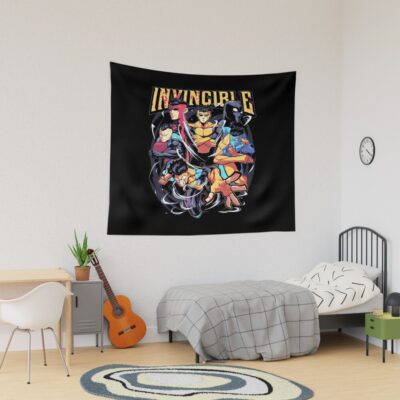 Invincible Mark Superhero Comic Book Tapestry