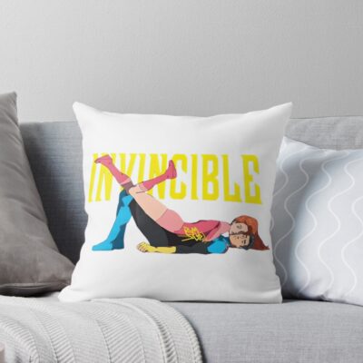 Invincible And Atom Eve Happy Throw Pillow