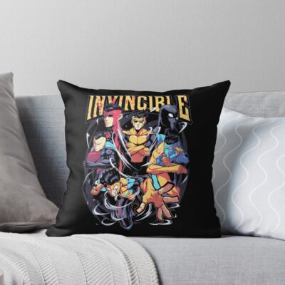 Invincible Mark Superhero Comic Book Throw Pillow
