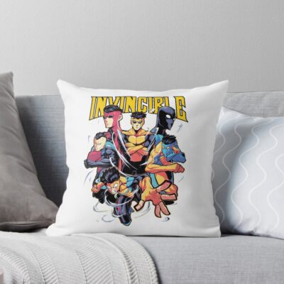Invincible Comic Book Character Design Throw Pillow