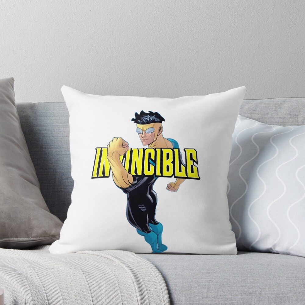 Invincible Strong Throw Pillow