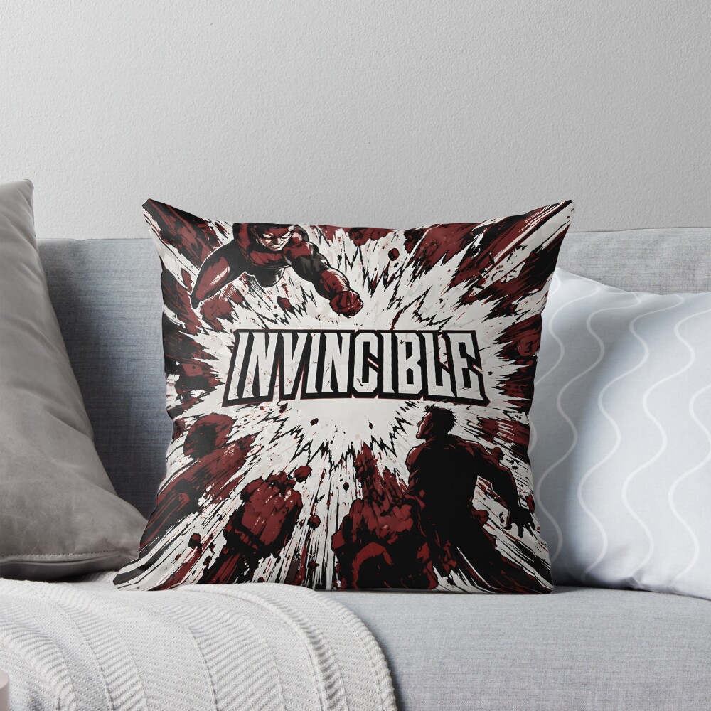 Invincible Logo Throw Pillow