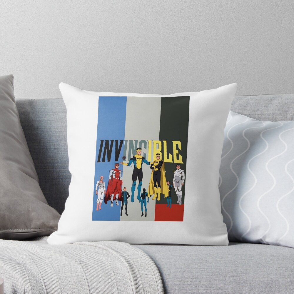 Invincible Colorful Throw Pillow