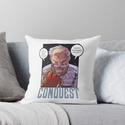 Conquest Invincible Design Brutal Villain Comic Art Dark Superhero Style Invincible Series T Shirt And Merch Throw Pillow