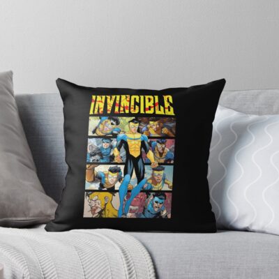 Invincible Comic Emoji Throw Pillow
